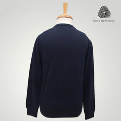 MEN'S V NECK SWEATER ITALIAN MERINO WOOL