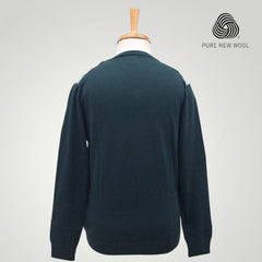 MEN'S V NECK SWEATER ITALIAN MERINO WOOL