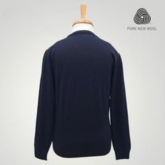 MEN'S V NECK SWEATER ITALIAN MERINO WOOL