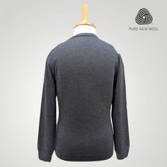 MEN'S V NECK SWEATER ITALIAN MERINO WOOL