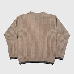BOY'S R NECK ACRO WOOL SWEATER