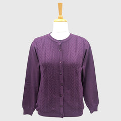 WOMEN'S R NECK CARDIGAN