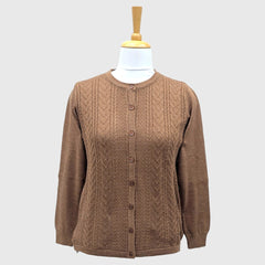 WOMEN'S R NECK CARDIGAN