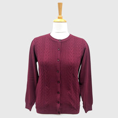 WOMEN'S R NECK CARDIGAN
