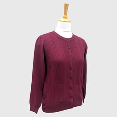 WOMEN'S R NECK CARDIGAN