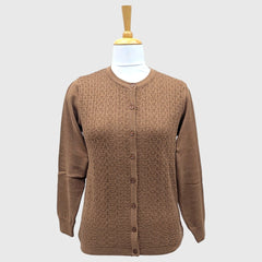 WOMEN'S R NECK CARDIGAN