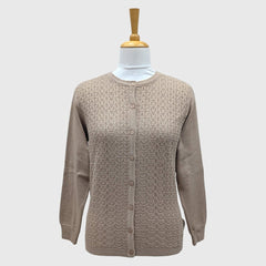 WOMEN'S R NECK CARDIGAN