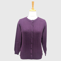 WOMEN'S R NECK CARDIGAN