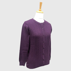 WOMEN'S R NECK CARDIGAN