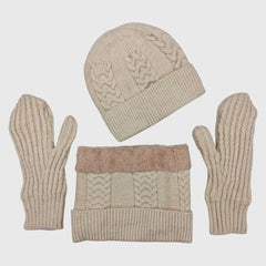 MEN'S WOMENS ACRO WOOL MUFFLER CAP GLOVES SET