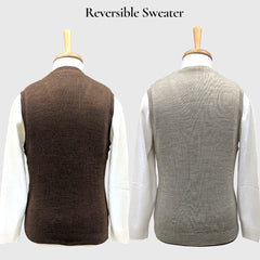MEN'S SLEEVELESS REVERSIBLE SWEATER
