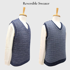 MEN'S SLEEVELESS REVERSIBLE SWEATER