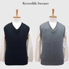 MEN'S SLEEVELESS REVERSIBLE SWEATER
