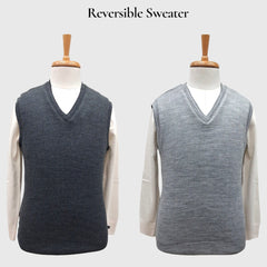 MEN'S SLEEVELESS REVERSIBLE SWEATER