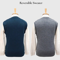 MEN'S SLEEVELESS REVERSIBLE SWEATER