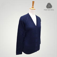 WOMEN'S V NECK CARDIGAN PURE WOOL