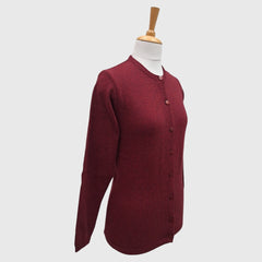 WOMEN'S R NECK CARDIGAN LAMB'S WOOL