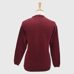 WOMEN'S R NECK CARDIGAN LAMB'S WOOL