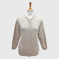 WOMEN'S R NECK CARDIGAN LAMB'S WOOL