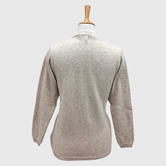 WOMEN'S R NECK CARDIGAN LAMB'S WOOL