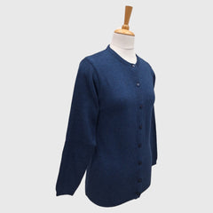 WOMEN'S R NECK CARDIGAN LAMB'S WOOL