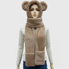 MUFFLER / FUR WITH POCKET / WOMEN'S