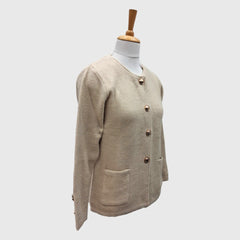 WOMEN'S R NECK CARDIGAN