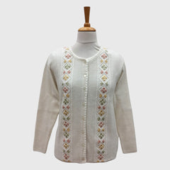 WOMEN'S R NECK CARDIGAN