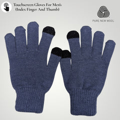 PURE WOOL MENS HAND GLOVES