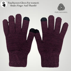 WOMEN'S PURE WOOL GLOVES