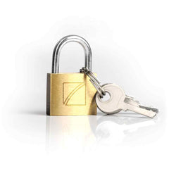 Suitcase Padlock - Key - 20mm - Brass