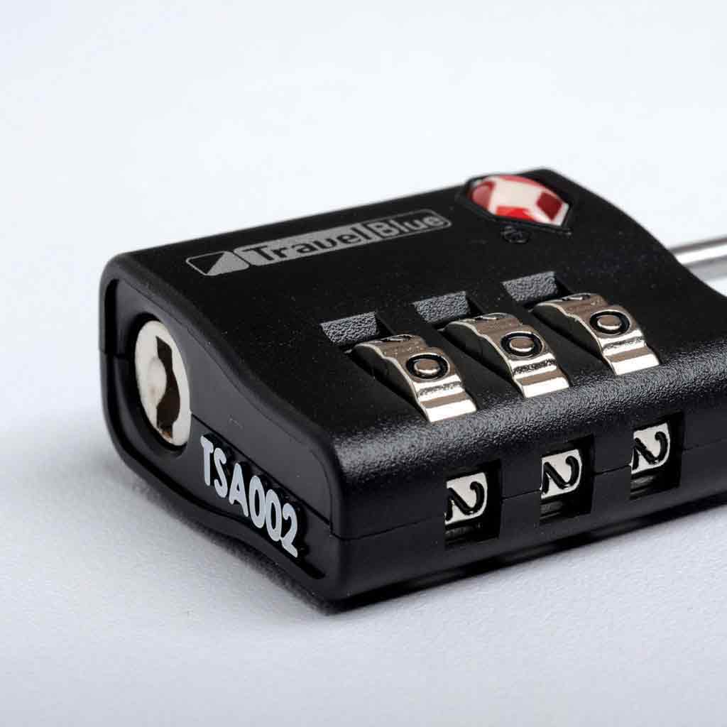 TSA Approved Suitcase Padlock - 3 Dial Combination - Pack of 2