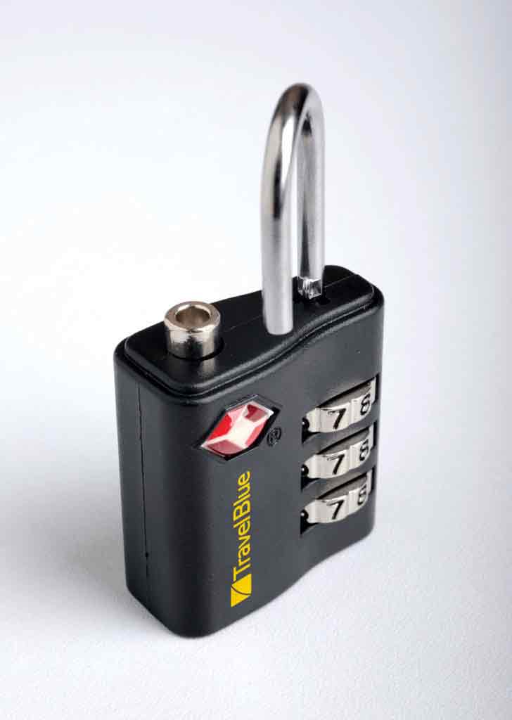TSA Approved Suitcase Padlock - 3 Dial Combination