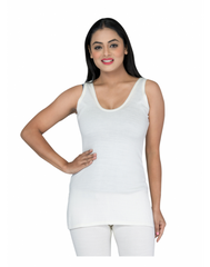 Woman Cotton warmer Slip Type White 306 Quilted Thermals