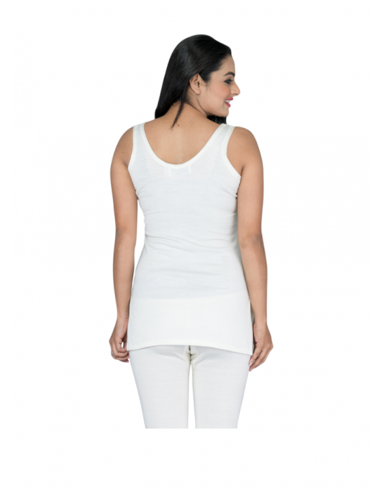 Woman Cotton warmer Slip Type White 306 Quilted Thermals