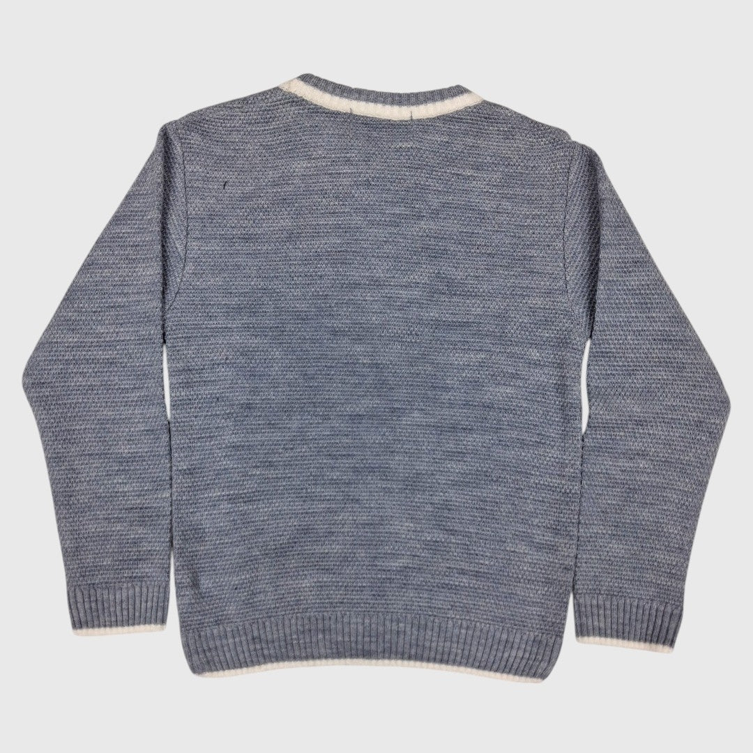 BOY'S R NECK ACRO WOOL SWEATER