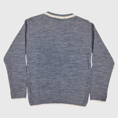 BOY'S R NECK ACRO WOOL SWEATER