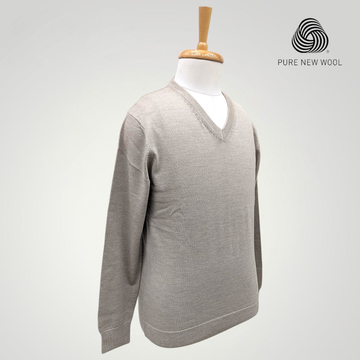 MEN'S V NECK SWEATER ITALIAN MERINO WOOL