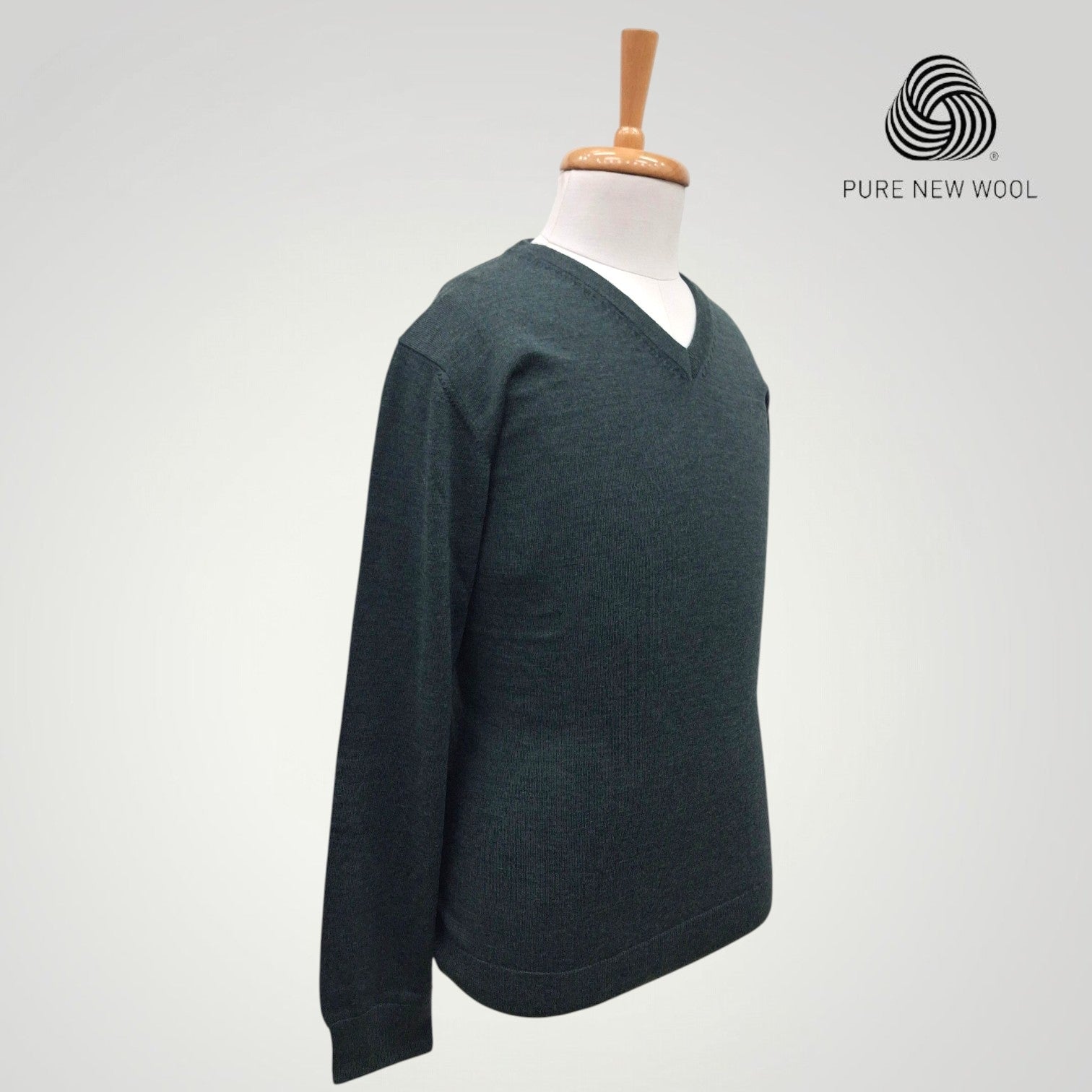 MEN'S V NECK SWEATER ITALIAN MERINO WOOL