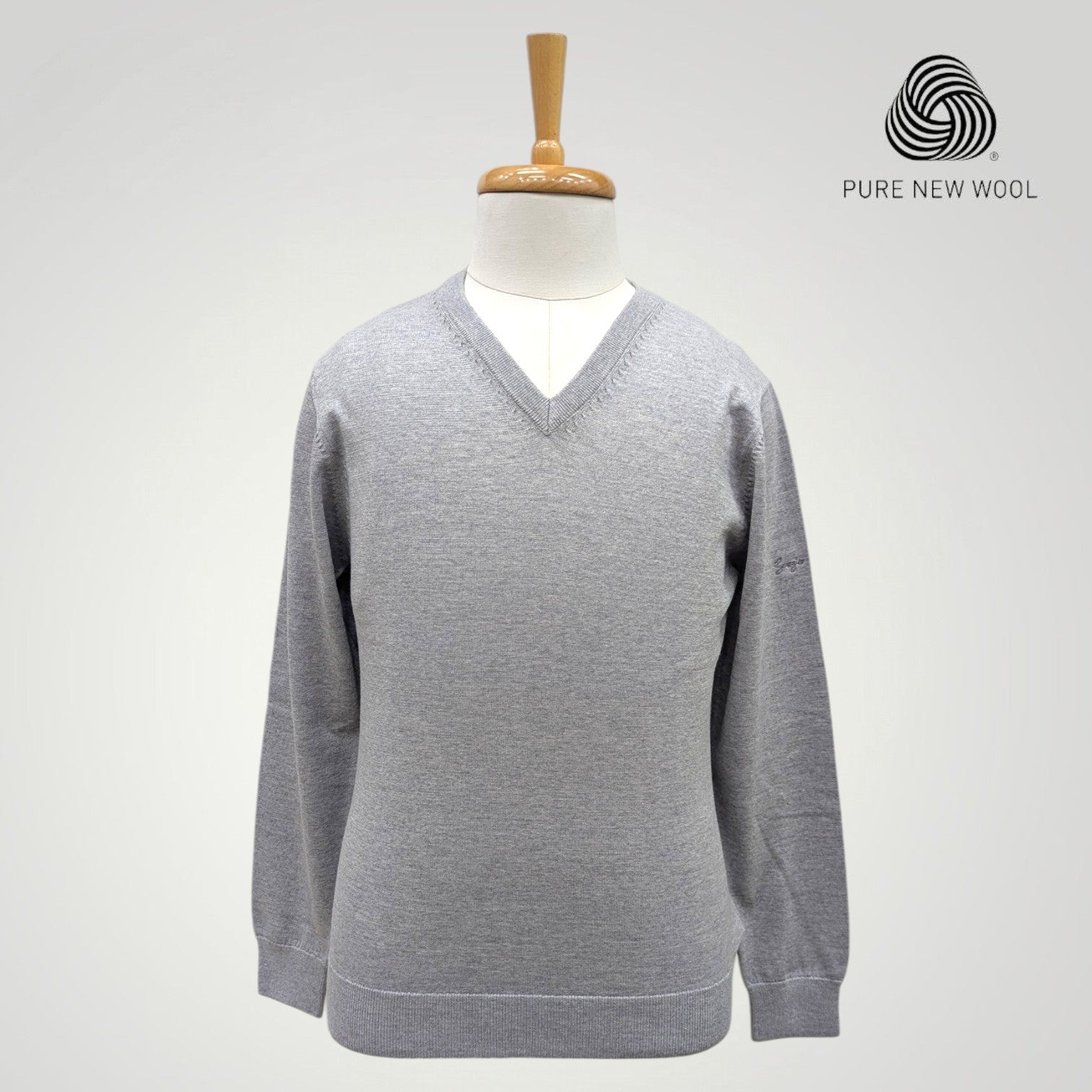 MEN'S V NECK SWEATER ITALIAN MERINO WOOL