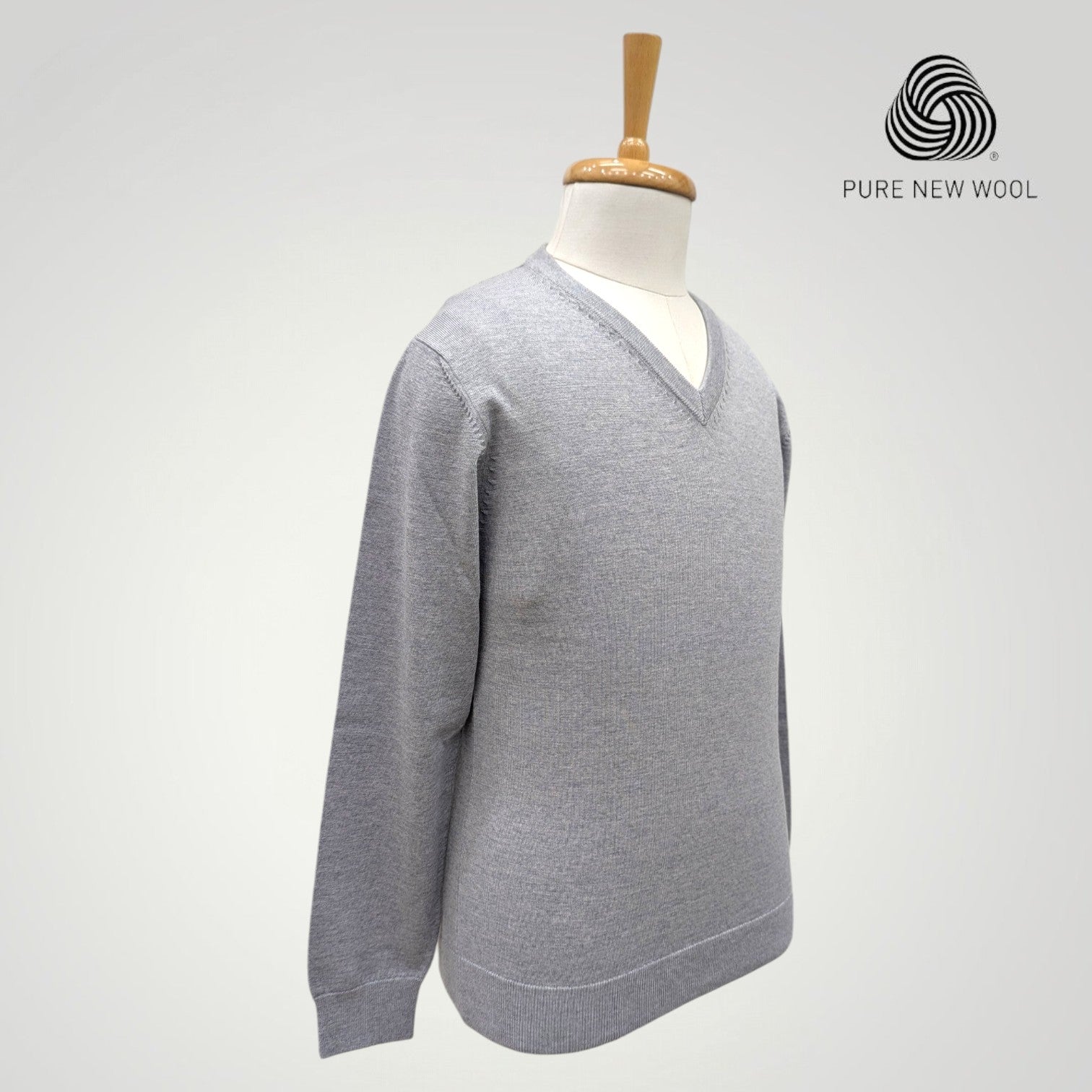 MEN'S V NECK SWEATER ITALIAN MERINO WOOL