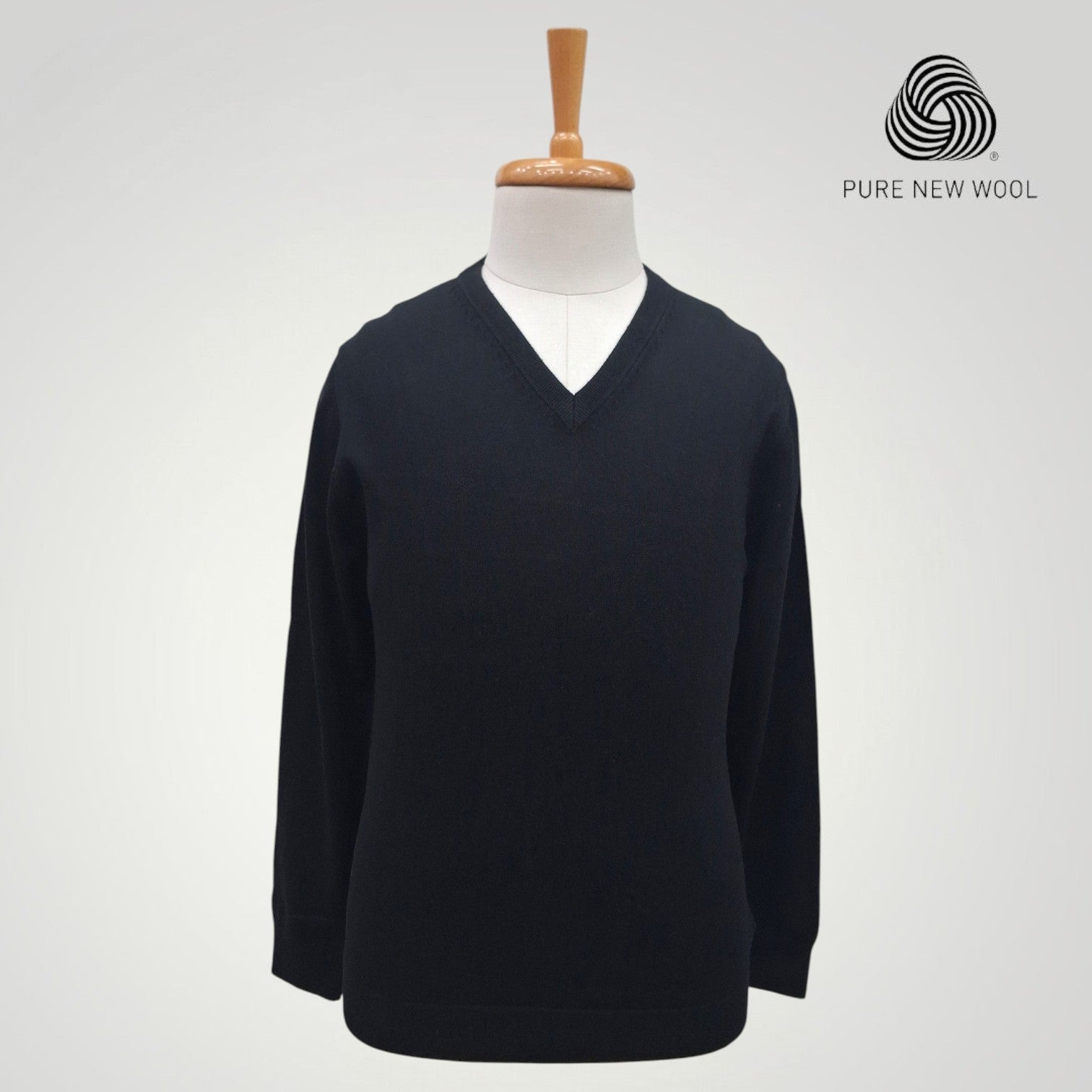 MEN'S V NECK SWEATER ITALIAN MERINO WOOL