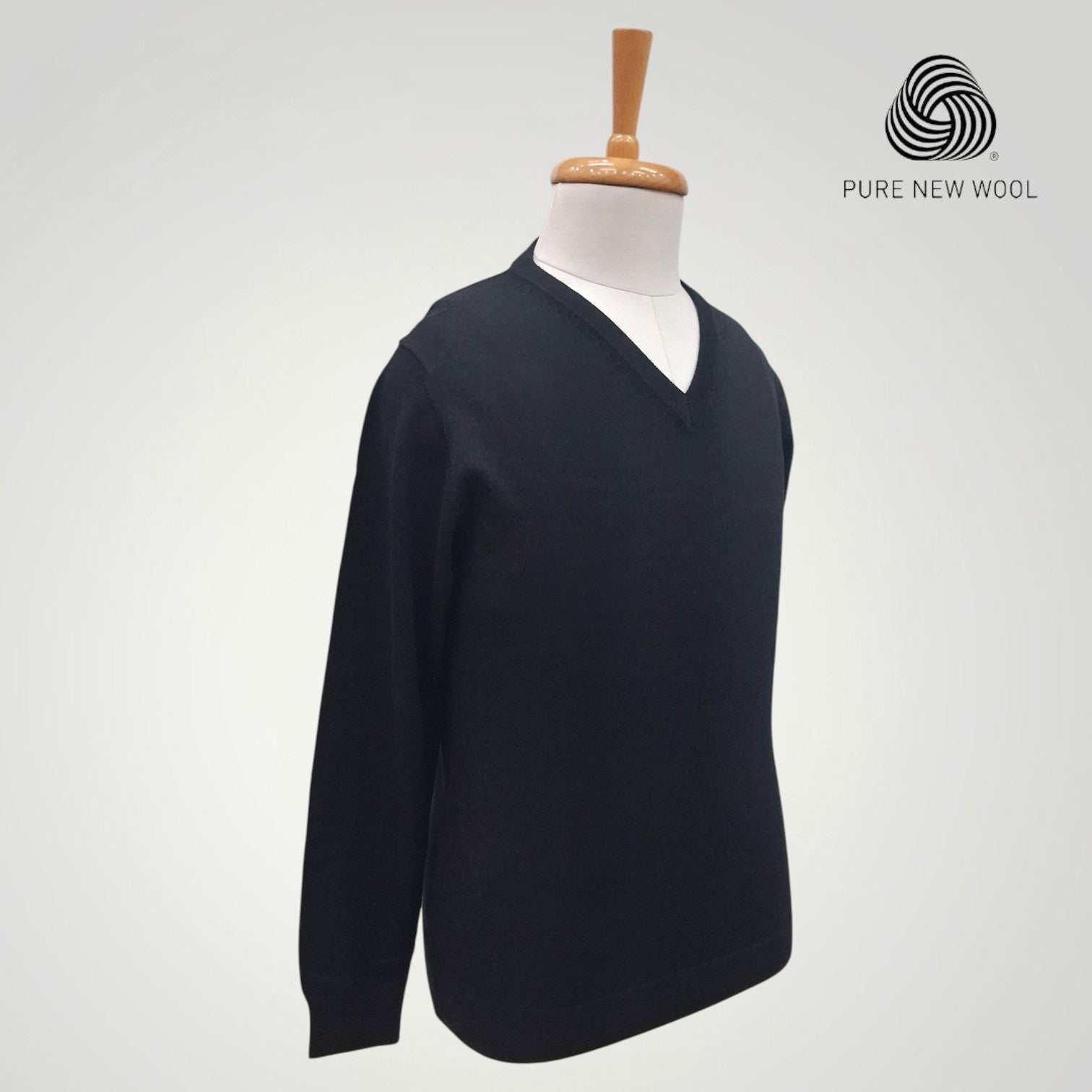 MEN'S V NECK SWEATER ITALIAN MERINO WOOL