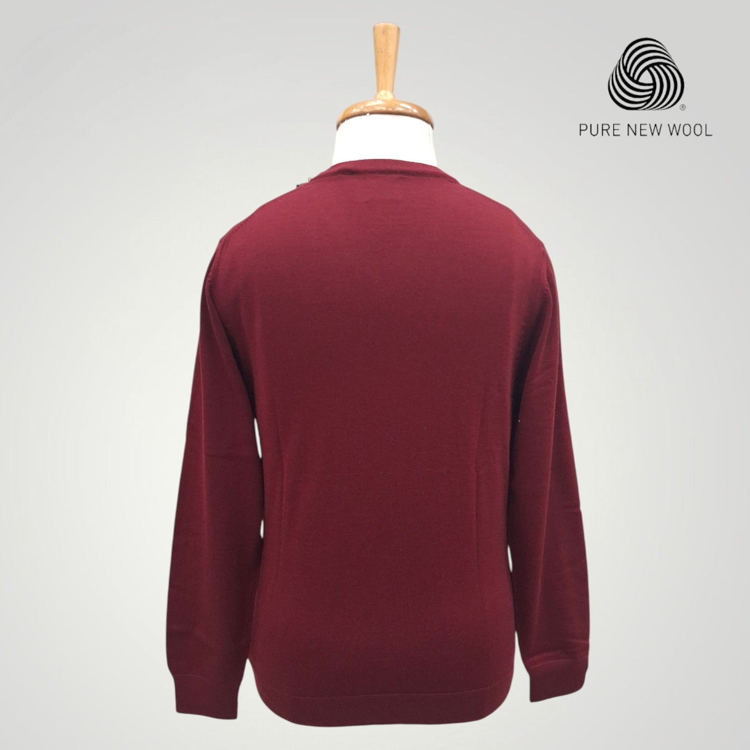 MEN'S V NECK SWEATER ITALIAN MERINO WOOL