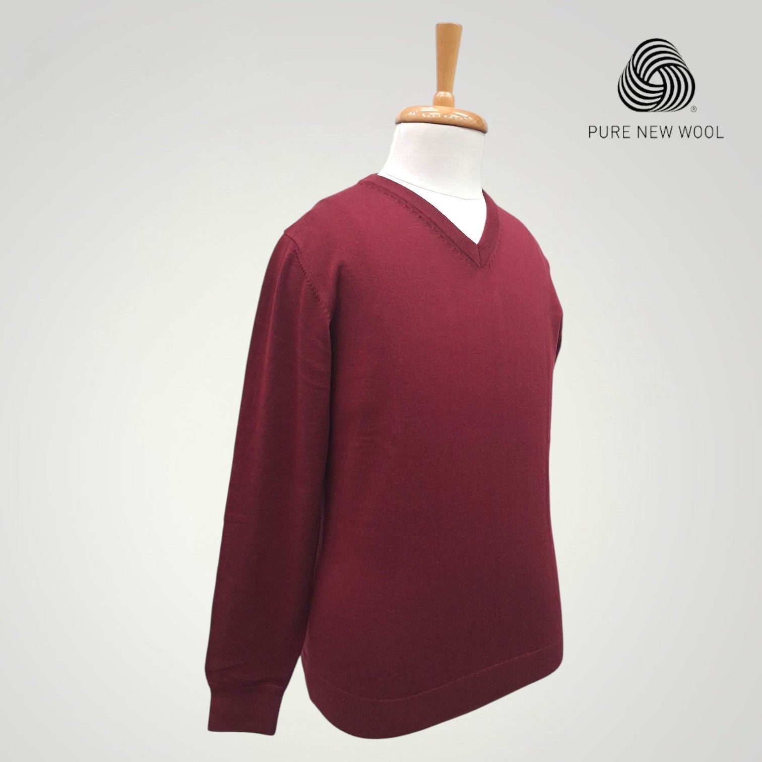 MEN'S V NECK SWEATER ITALIAN MERINO WOOL