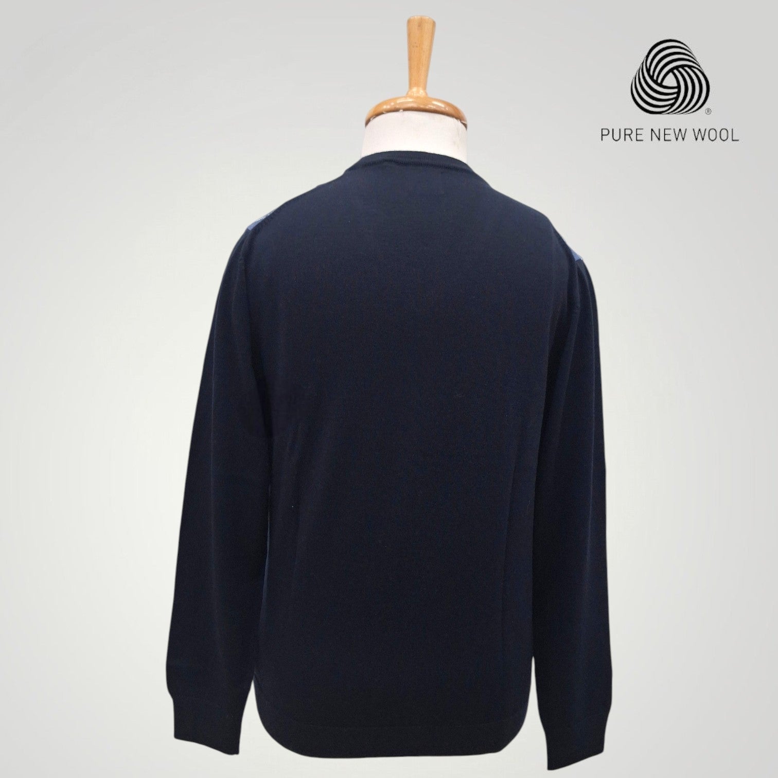 MEN'S V NECK SWEATER ITALIAN MERINO WOOL