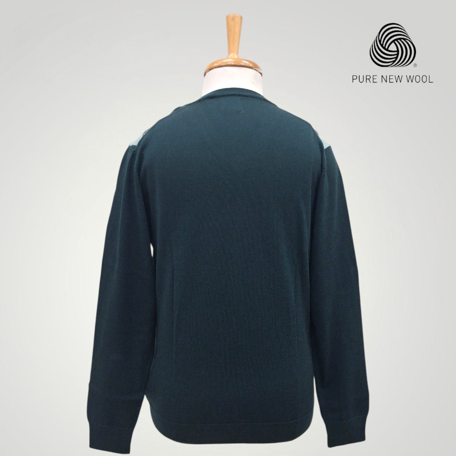 MEN'S V NECK SWEATER ITALIAN MERINO WOOL