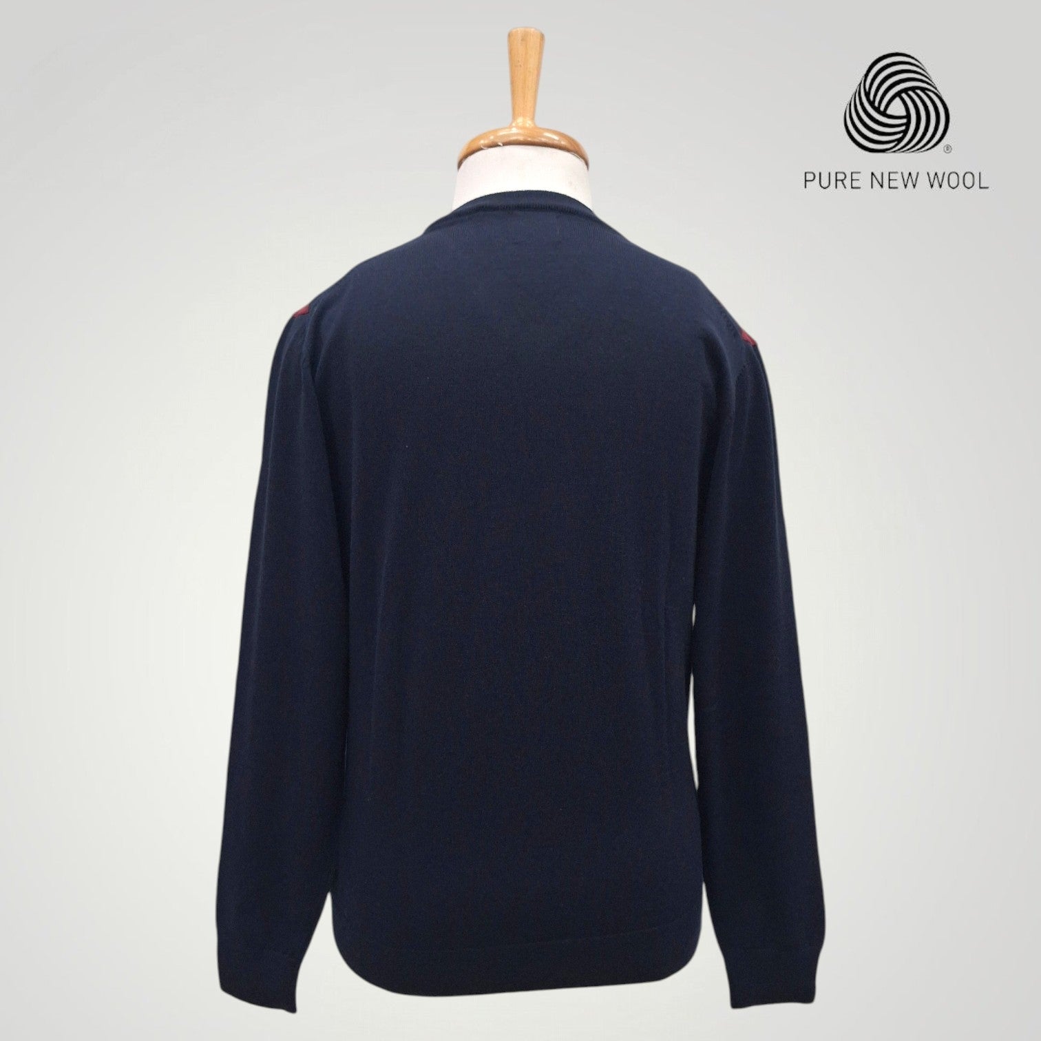MEN'S V NECK SWEATER ITALIAN MERINO WOOL