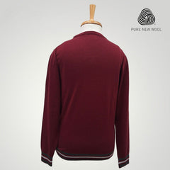 MEN'S V NECK SWEATER ITALIAN MERINO WOOL