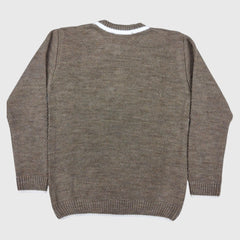 BOY'S R NECK ACRO WOOL SWEATER